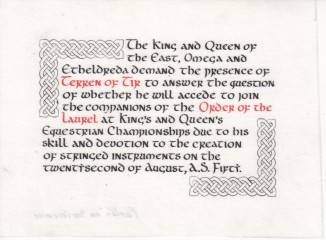 Terren of Tir - Writ for Laurel